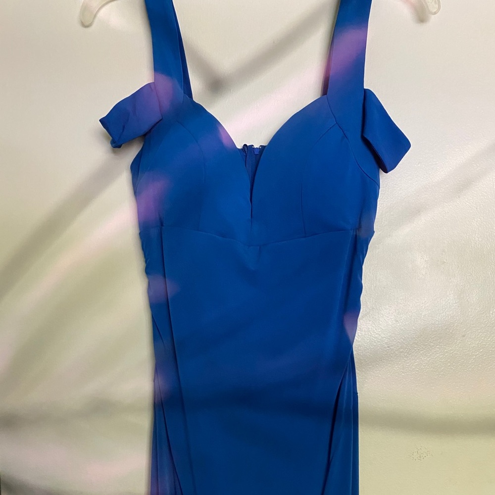 Royal Blue dress with slit